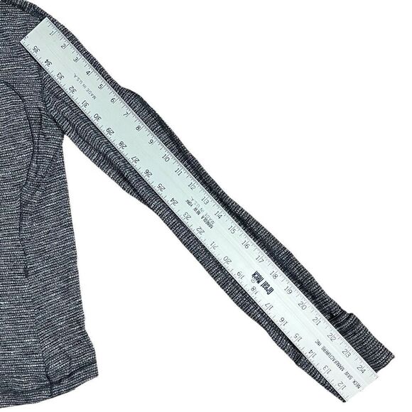 Lululemon WMNS 2 Run Briskly 1/2 Zip Coco Pique Black Rulu Sweat-Wicking W3BXSS - Picture 7 of 10